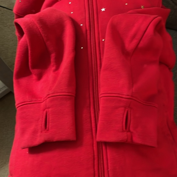 OLD NAVY Girls Jacket, Red with Star Accents and Sherpa Lining. Size 18 - Picture 11 of 13